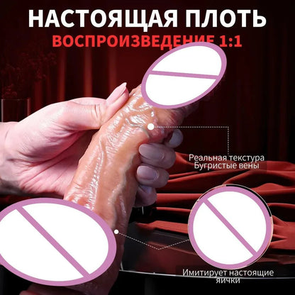 Size comparison of spuer bigger realistic silicone layer toy with suction cup with scale reference