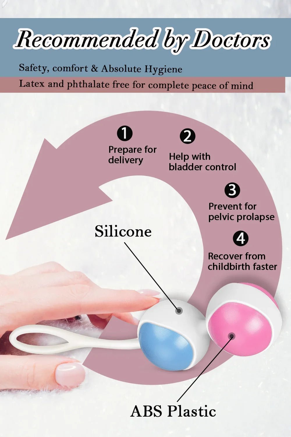 Size comparison of kegel exercise device