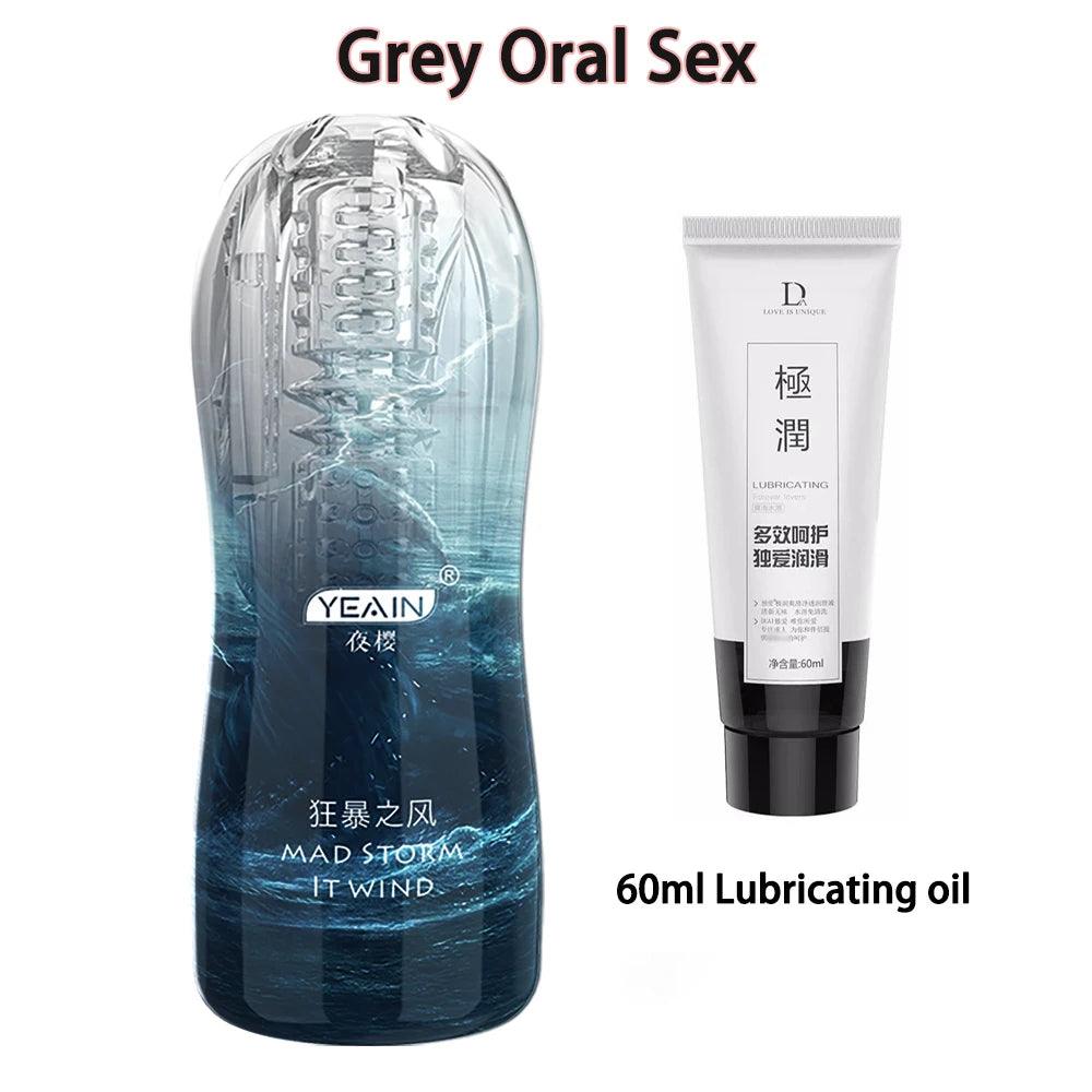 Packaging and accessories included with male pleasure device for ultimate soft texture experience