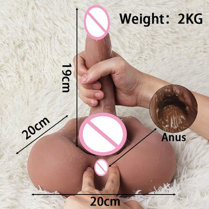 Lower body detail of torso toy