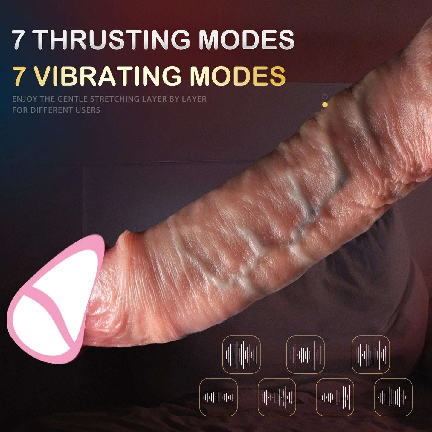 Erotic Dildo Telescopic Vibrator Female intimate Penetration Realistic Large intimate adult plug With Female adult toys Heated Thruster