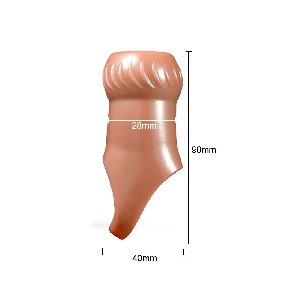 Side profile of sleeve showing length