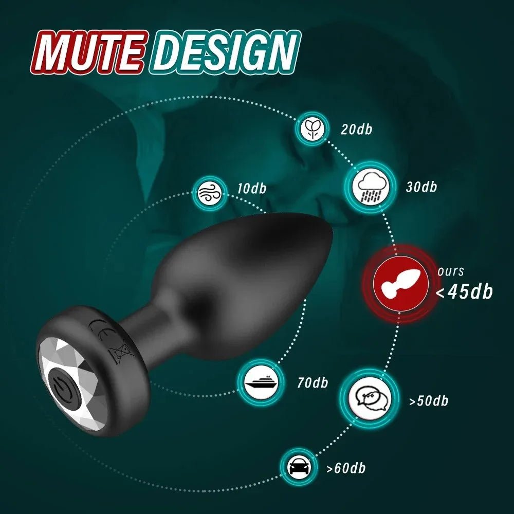 Side profile of app-controlled vibrating plug