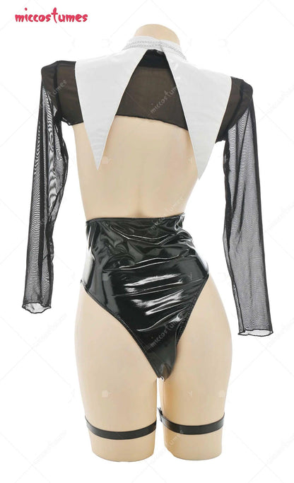 Rear view of lingerie showing back design