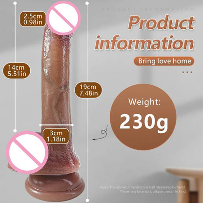 Size comparison of black realistic silicone sliding testicles foreskin g spot stimulate with scale reference