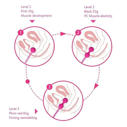 Colour and material options for kegel trainer