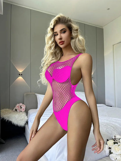 Lingerie worn by model   full outfit view