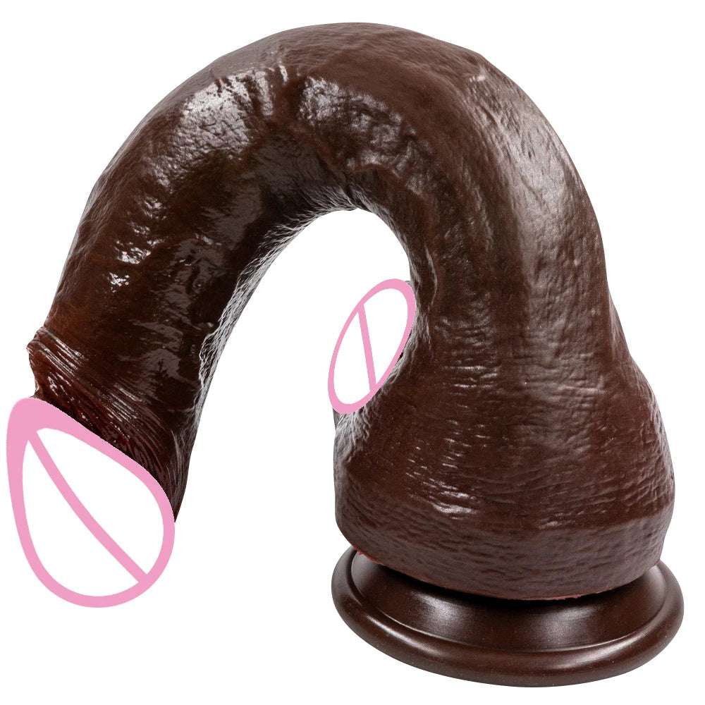 Realistic Long Black Plug with Suction Cup for Ult   size and scale reference