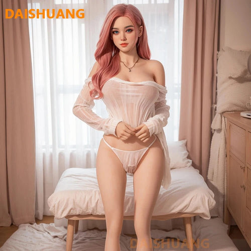 Front view of realistic adult companion for male pleasure 18+ unique design on white background