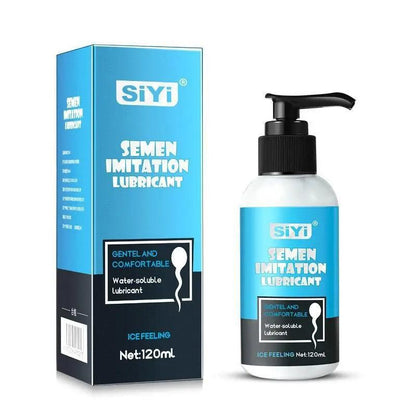 Lubricant shown next to compatible toy