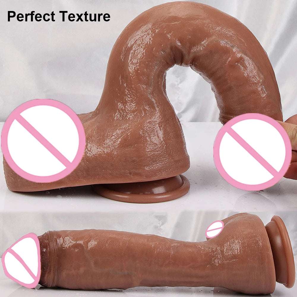 XXL Oversized Realistic Huge Design With Suction C   side profile showing product shape