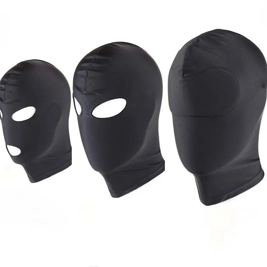 3 Hole Mask Hood Sexy Toys Open Mouth Eye Bondage Set