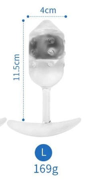 Textured Clear Butt Plug