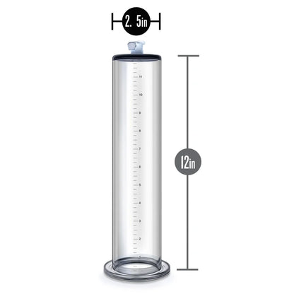 Clear cylinder showing size