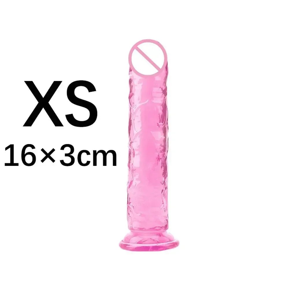 Multiple sizes of 5 colours small transparent suction cup jelly toy for fun displayed together