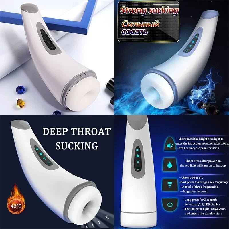 Gift packaging and box for man toys with sucking realistic mouth and balls for pleasure