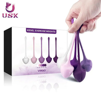 Side profile of kegel trainer showing shape