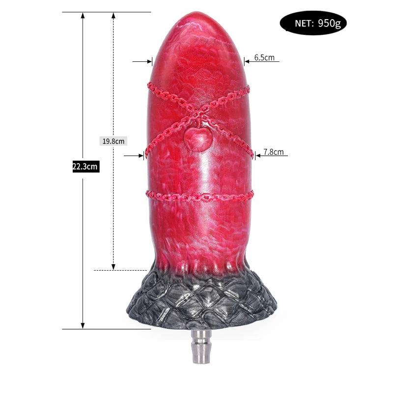 Close-up of material texture and finish on rough beast silicone animal toy for ultimate pleasure experience