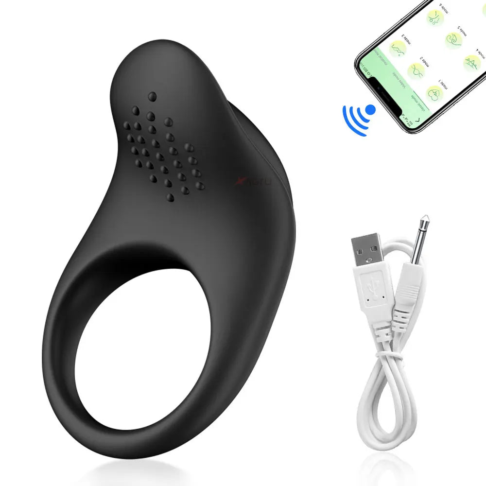 Charging port detail on vibrating ring