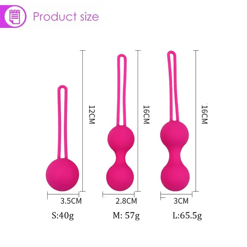 Size comparison of kegel exercise device