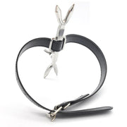 Adjustable Bondage Collar with Double Clamps