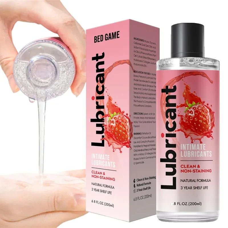 Bottle or tube of intimate lubricant   front label view