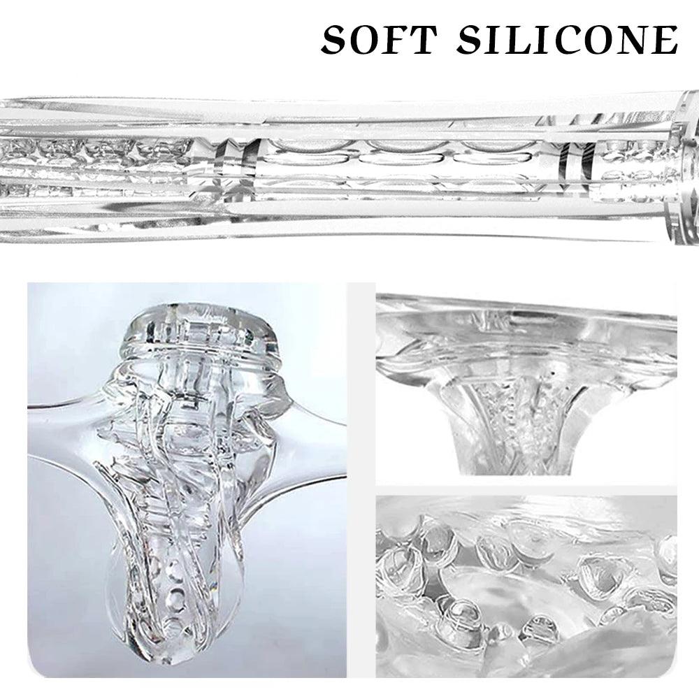 Colour and variant options available for male pleasure device for ultimate soft texture experience
