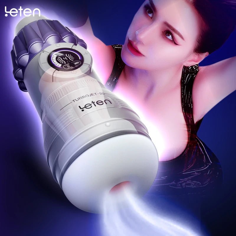 Side profile of new vortex spray 2.0 voice interaction cup for men tool showing shape and proportions