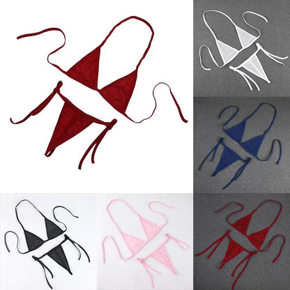 Lingerie set components laid flat