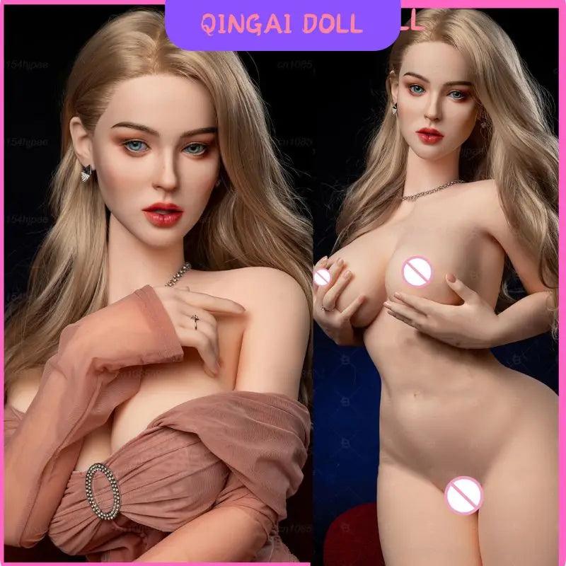 Face and head detail of adult companion figure