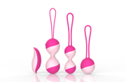 Two-Tone Kegel Exercise Balls with Retrieval Loops