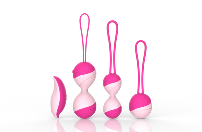 Multiple kegel ball sizes displayed together