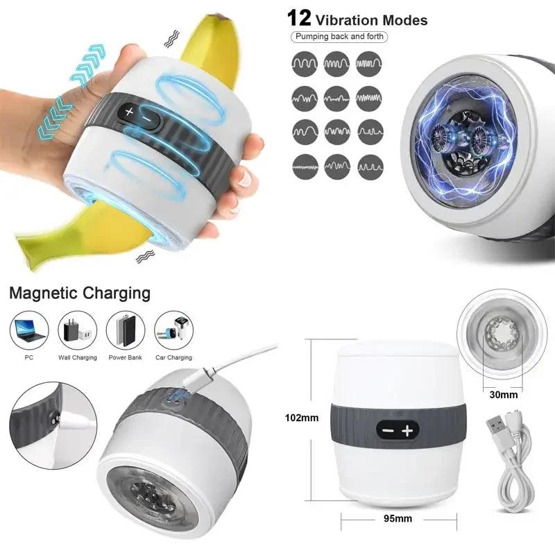 Product overview of rotation erotica gadgets for men for ultimate pleasure experience from above
