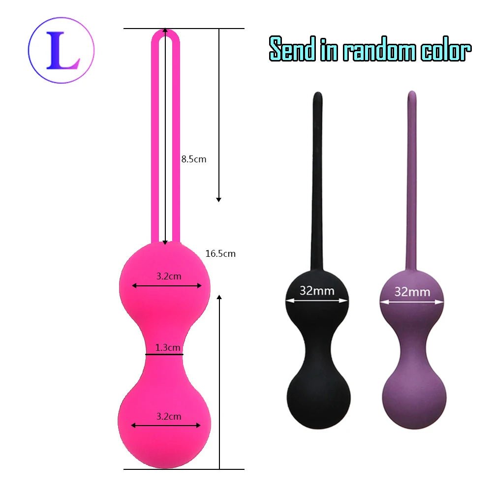 Multiple kegel ball sizes displayed together