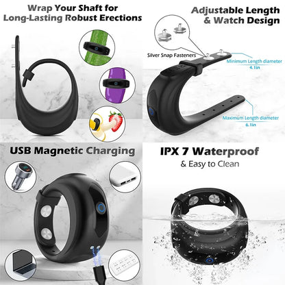 Charging port detail on vibrating ring
