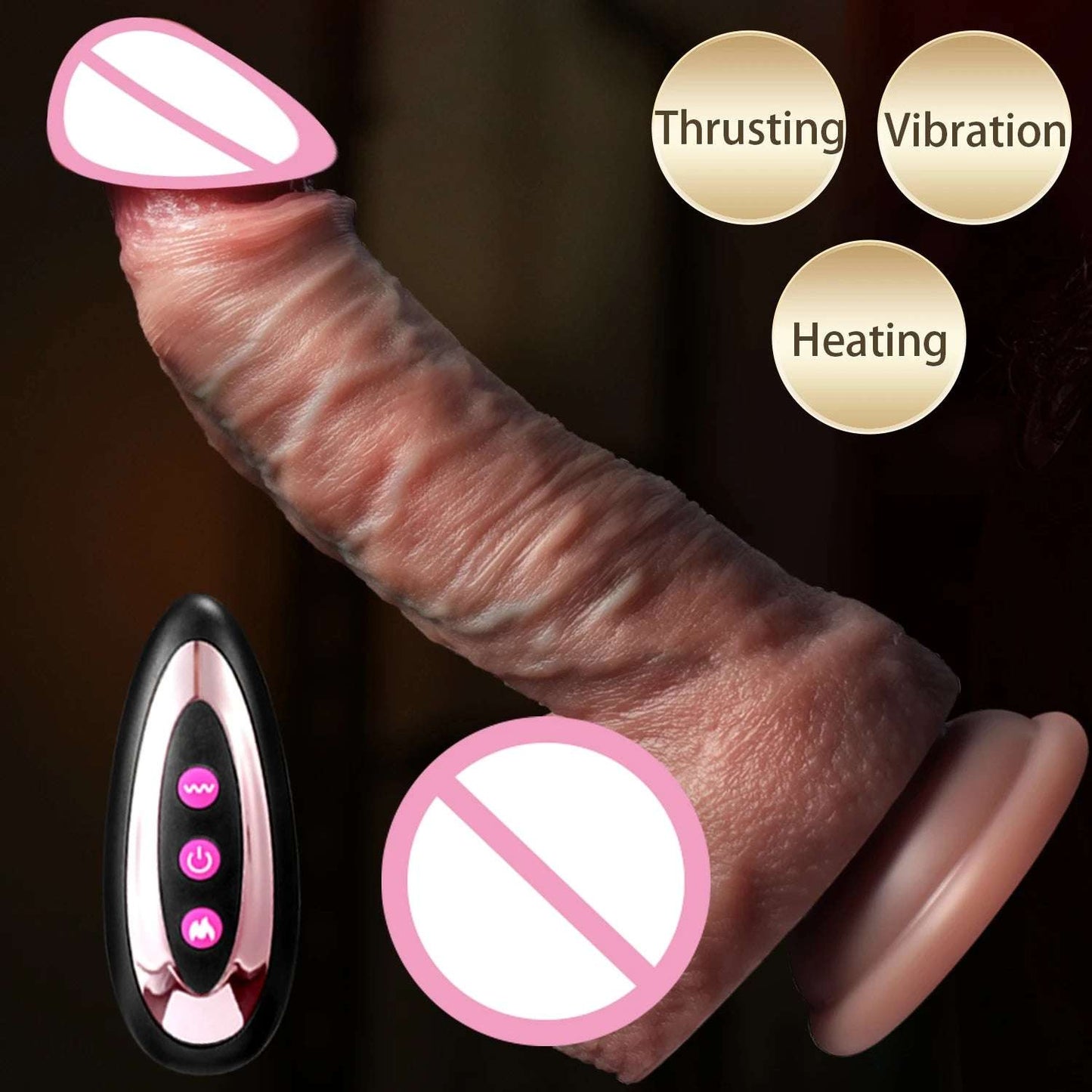 Erotic Dildo Telescopic Vibrator Female intimate Penetration Realistic Large intimate adult plug With Female adult toys Heated Thruster