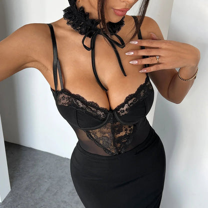 Rear view of lingerie showing back design