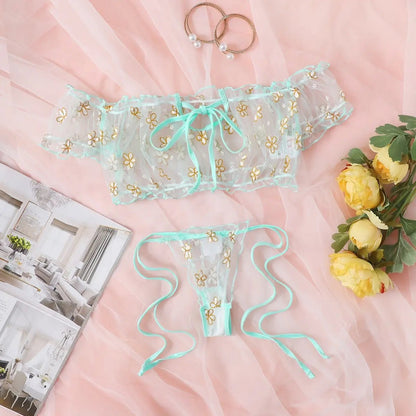 Lingerie piece shown on dress form   front view