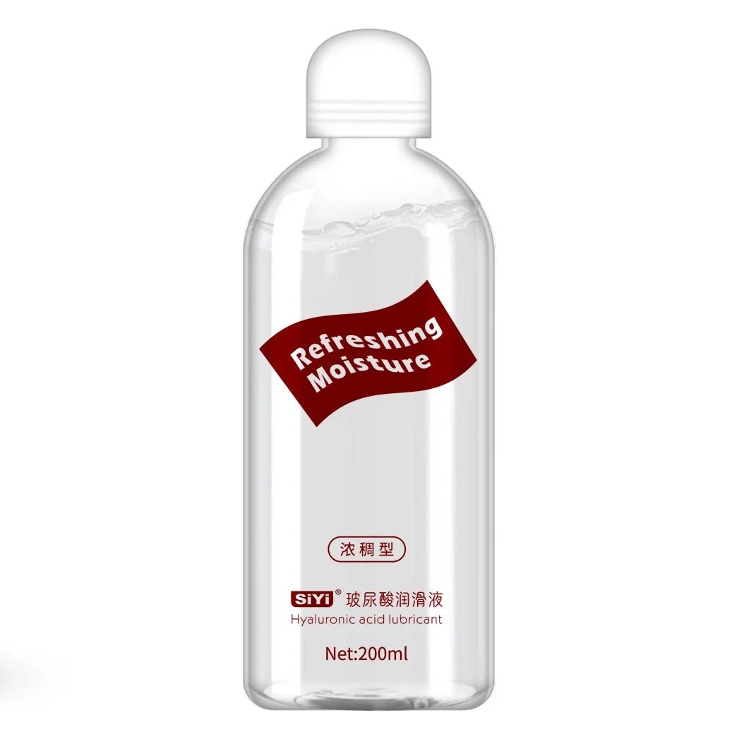 Lubricant shown next to compatible toy