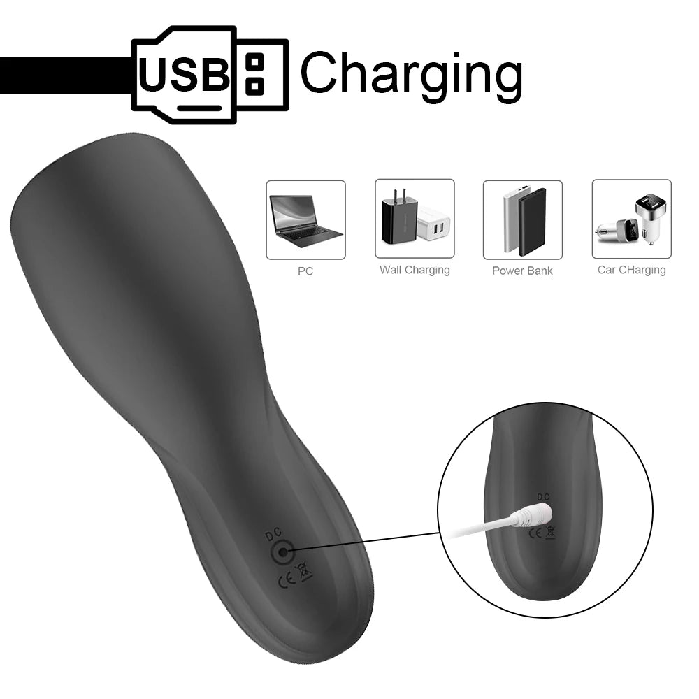 Size comparison of vibrator with scale reference