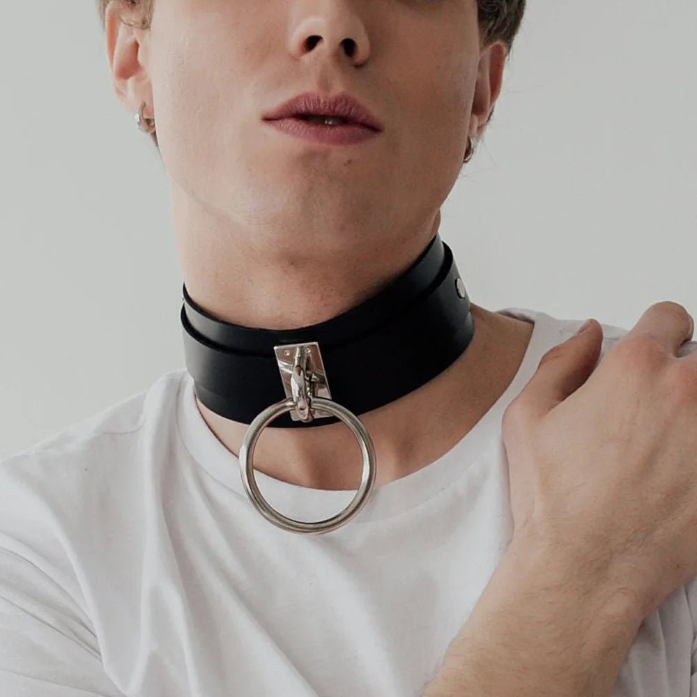 Sexy Women Choker Bondage Necklace Leather Fetish Collar