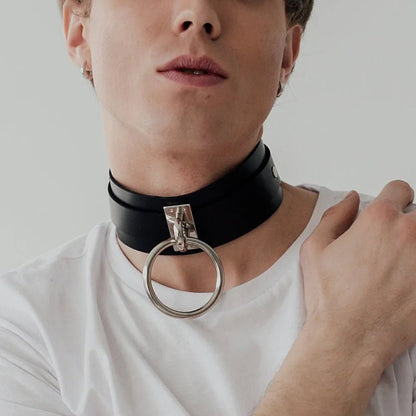 Sexy Women Choker Bondage Necklace Leather Fetish Collar