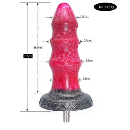 Side profile of rough beast silicone animal toy for ultimate pleasure experience showing shape and proportions