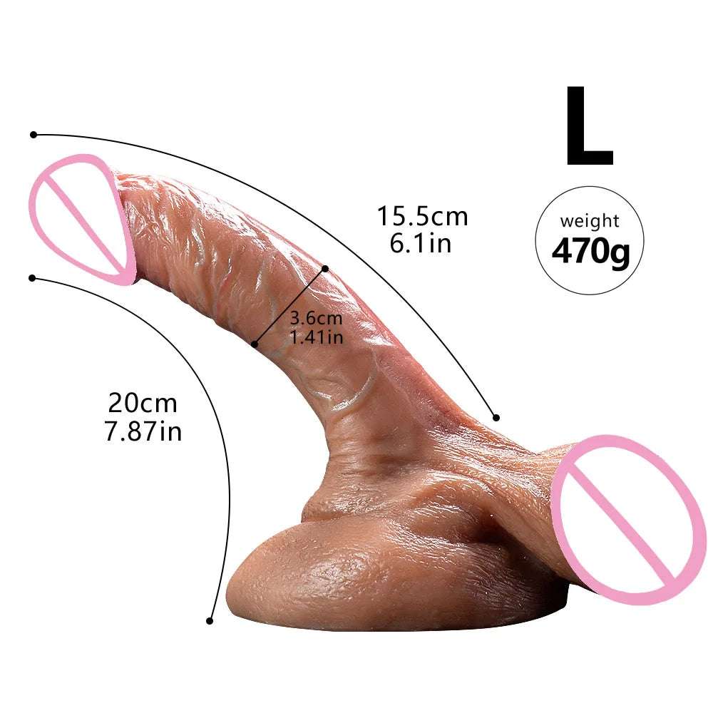 Super Long Skin Dildo intimate Medical Silicone Realistic SexToy For Women pleasureor Makeup Dildo Strapon Suction Cup Dick Adults