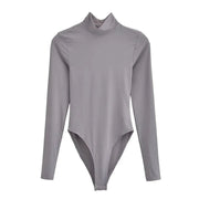 Long-Sleeve High-Neck Bodysuit – 4 Colours – side view