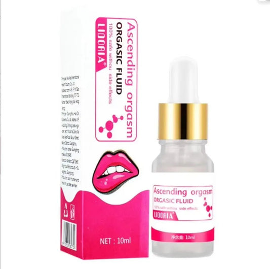 Front view of new upgrade women fashion tightening orgasmic gel exciter oil on white background