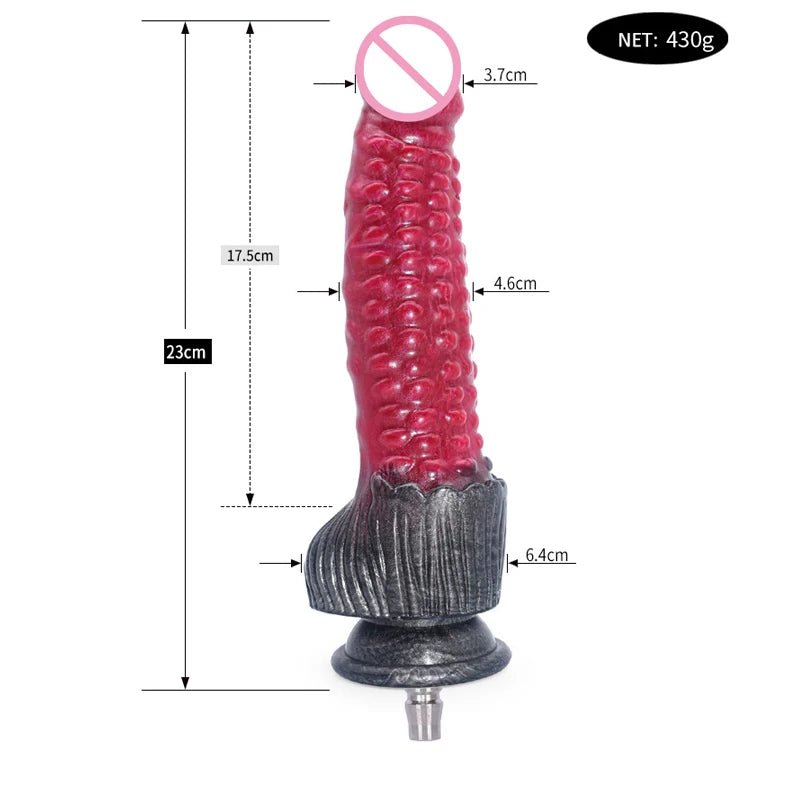 Close-up of control buttons or charging port on rough beast silicone animal toy for ultimate pleasure experience