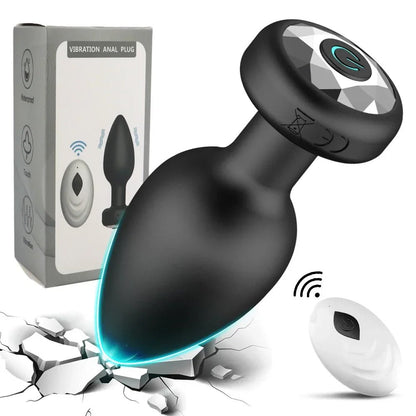 Tip detail of 10-speed vibrating adult plug