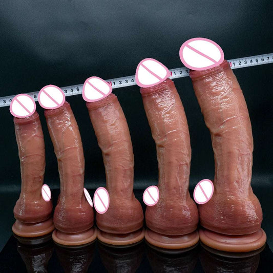 Super Long Skin Dildo intimate Medical Silicone Realistic SexToy For Women pleasureor Makeup Dildo Strapon Suction Cup Dick Adults