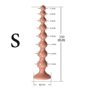 Long Anal Beads – Flexible Beaded Toy with Suction Base for Deep Play – close-up detail
